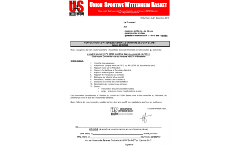 ASSEMBLEE GENERALE 